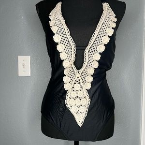 NWOT Black One Piece Bathing Suit